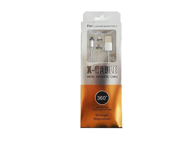 &u++ CABLE CARGADOR MICRO V8 Y TIPO C MAGNETICO CAB-191